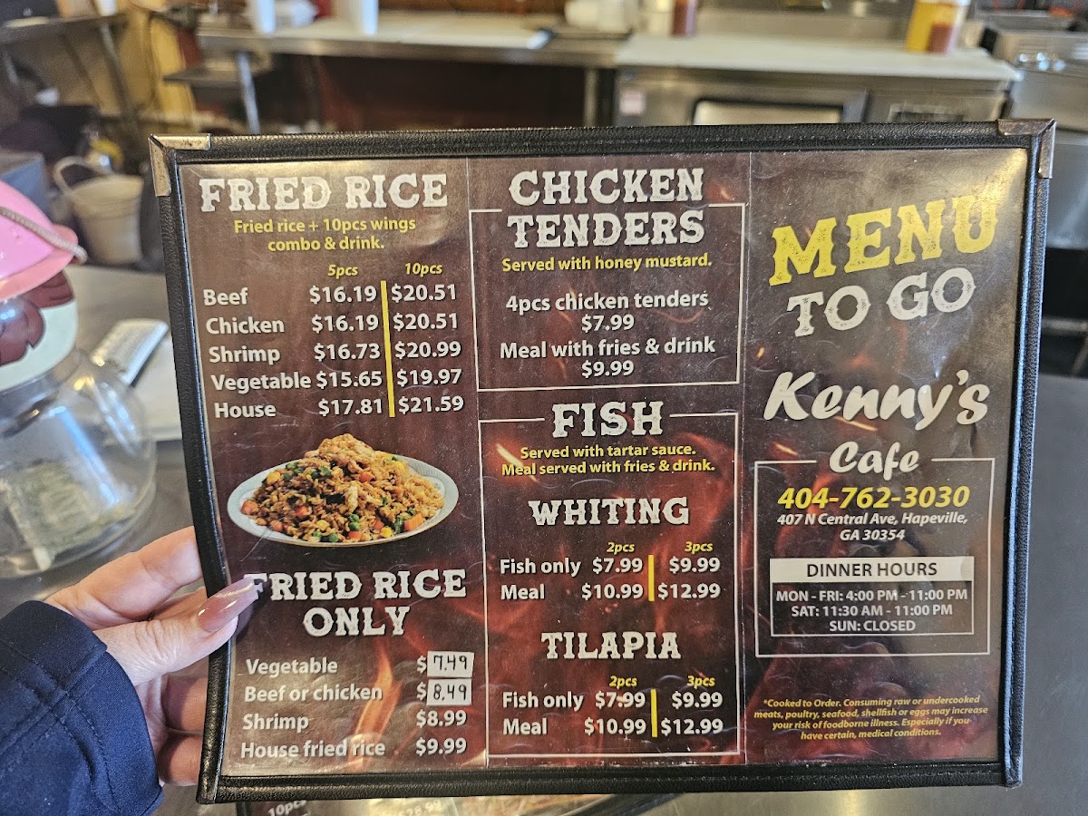 Kenny's Cafe Menu - Image 2