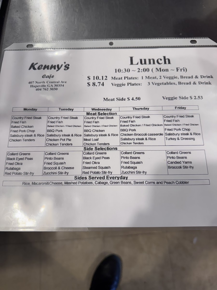 Kenny's Cafe Menu - Image 5